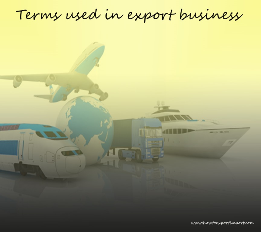 Terms used in export business such as Aircraft spare parts depot